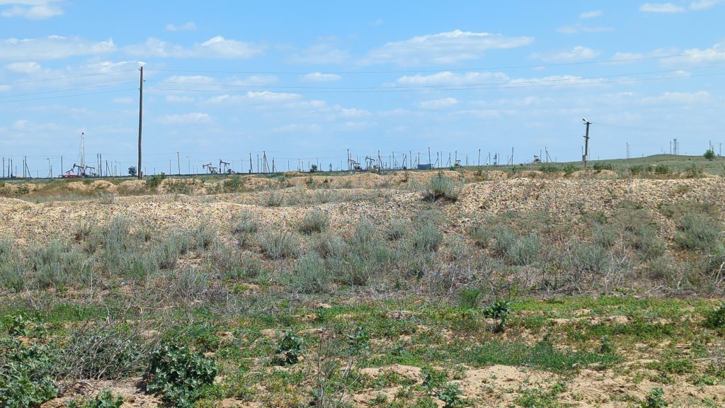 Pumpjacks in Kokzhide, Kazakhstan.