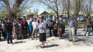 Berezovka villagers met to pen their appeal to Chevron's leadership.