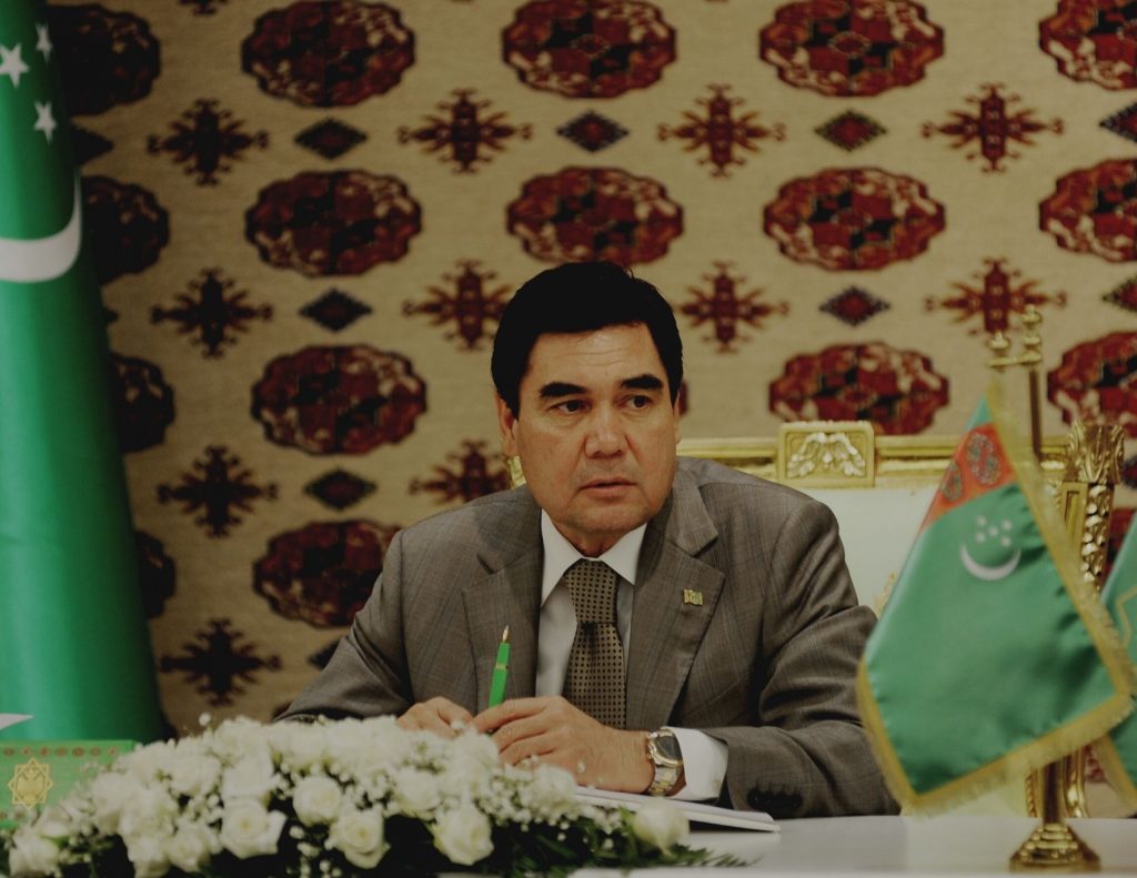 Picture of Turkmen president Berdymukhamedov