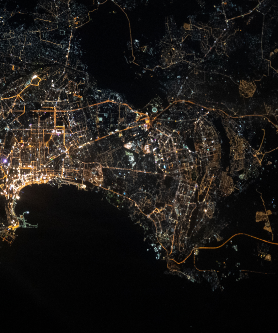 The night lights of Baku, Azerbaijan